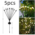 Solar-powered LED ground lamp with stainless steel spike for garden pathway lighting