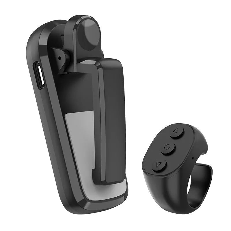 Wireless page turner remote with clicker in black, white, or pink ABS plastic housing