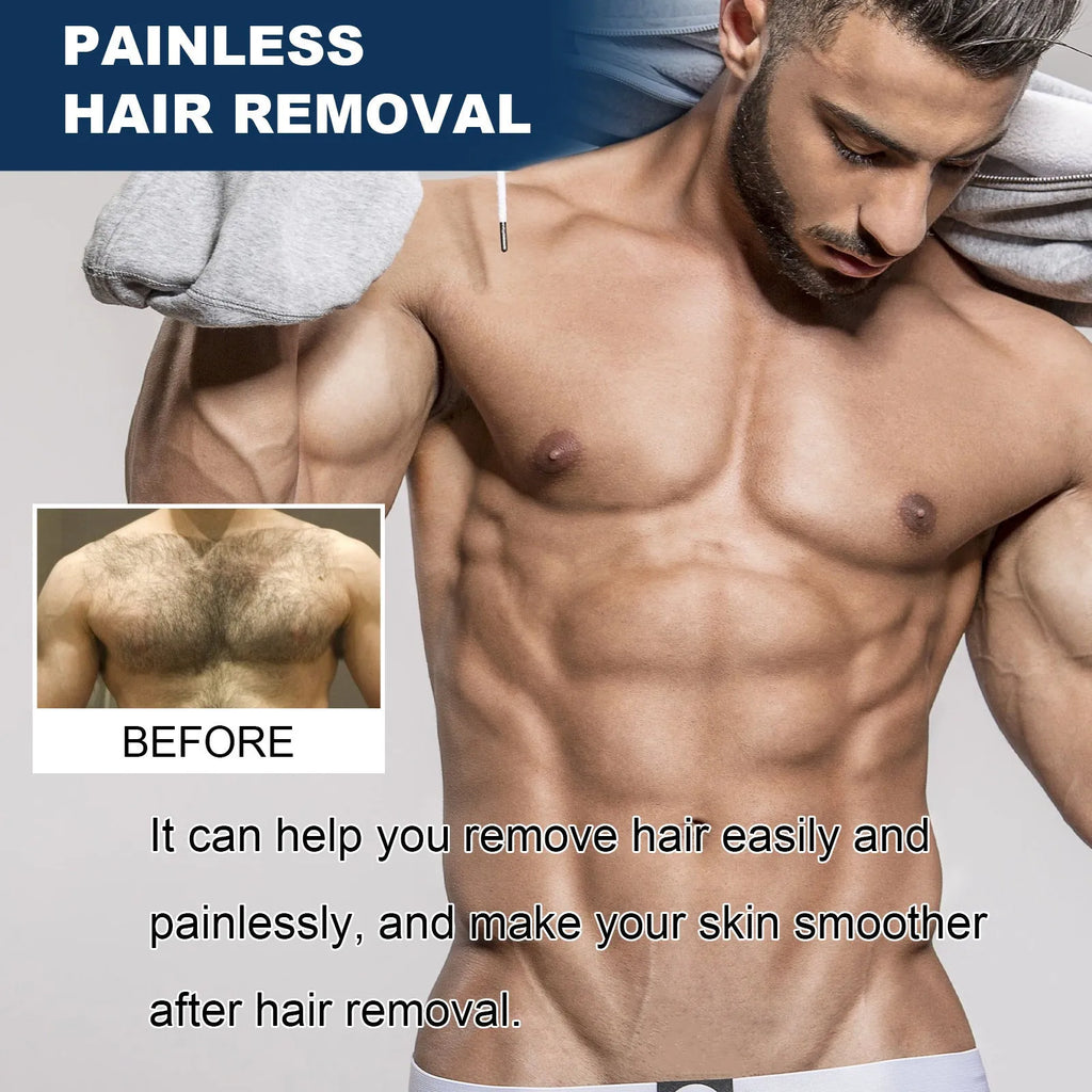 Men's hair removal cream 100ml container for beard armpit hand leg hair depilation