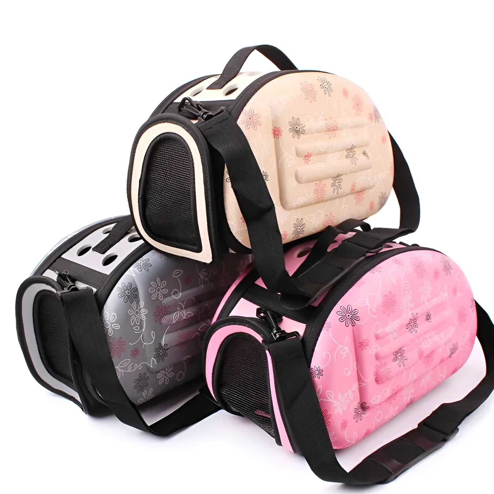 Pet Space foldable EVA pet shoulder bag with air holes in three sizes S M L for small dogs and cats