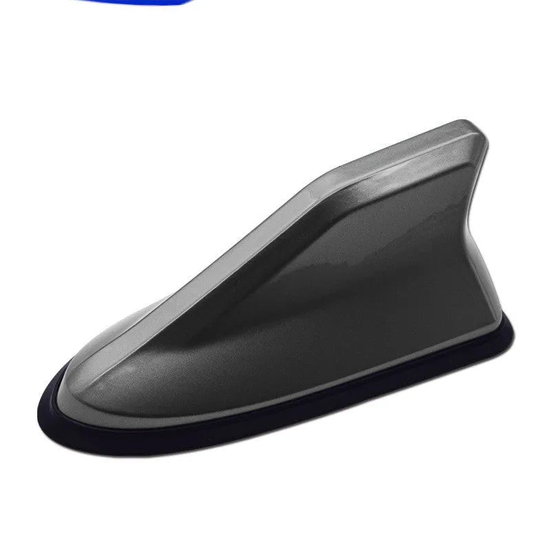 Black shark fin car antenna with paste installation, 160x78x70mm, for radio signal reception