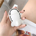 Cartoon aeroplane headset silicone protective case for AirPods 1 and 2 with hook attachment