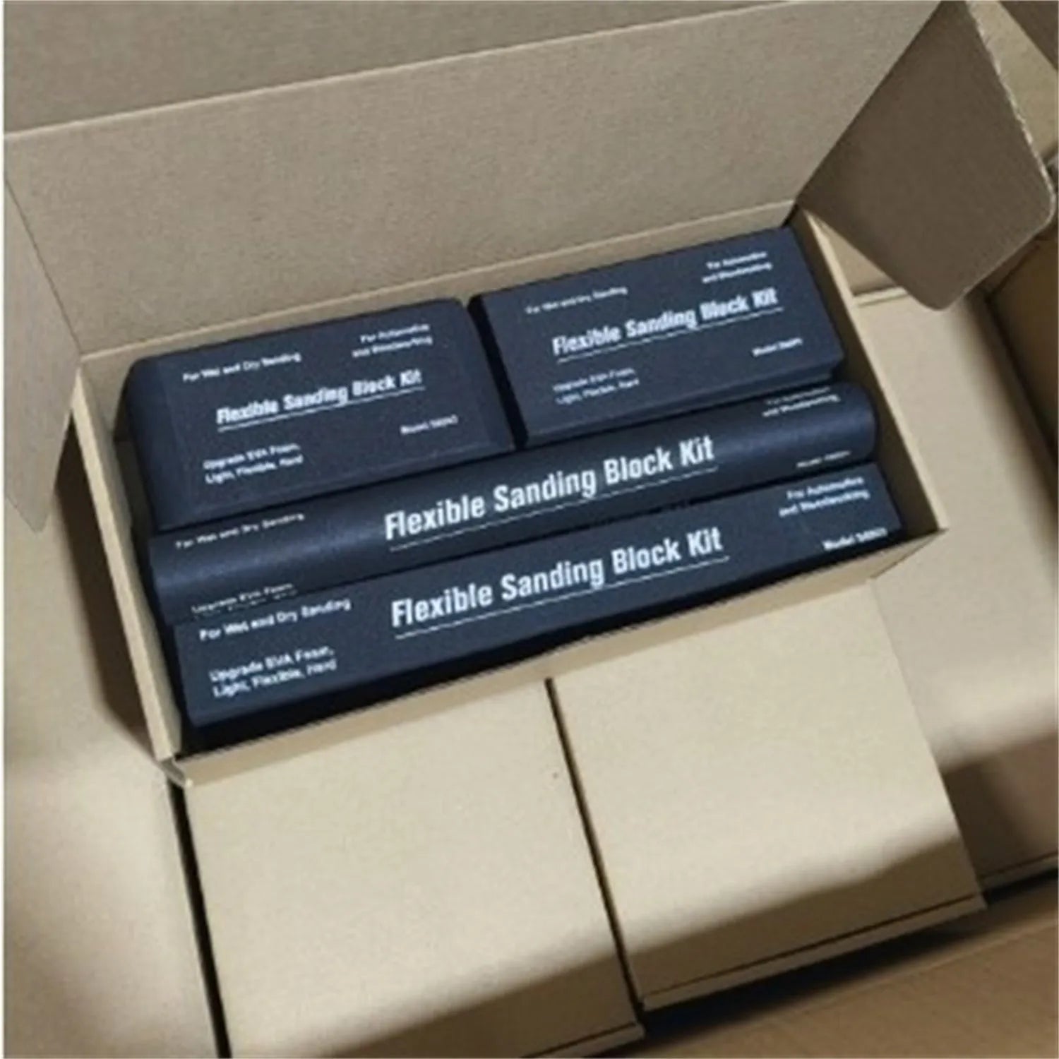 7 piece set of black EVA frosted metal blocks for 3D printing and model building