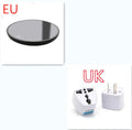 Black circular cup warmer with temperature control buttons on side