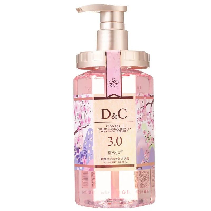 Sakura shampoo, conditioner and cherry blossom shower gel set, three 500ml bottles