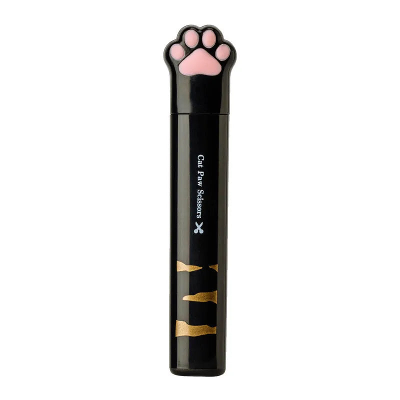 Cat paw mini folding safety scissors with stainless steel blades in four colour options