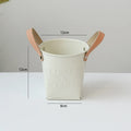 Iron flower pot in American style with letter metal design, desktop size options available