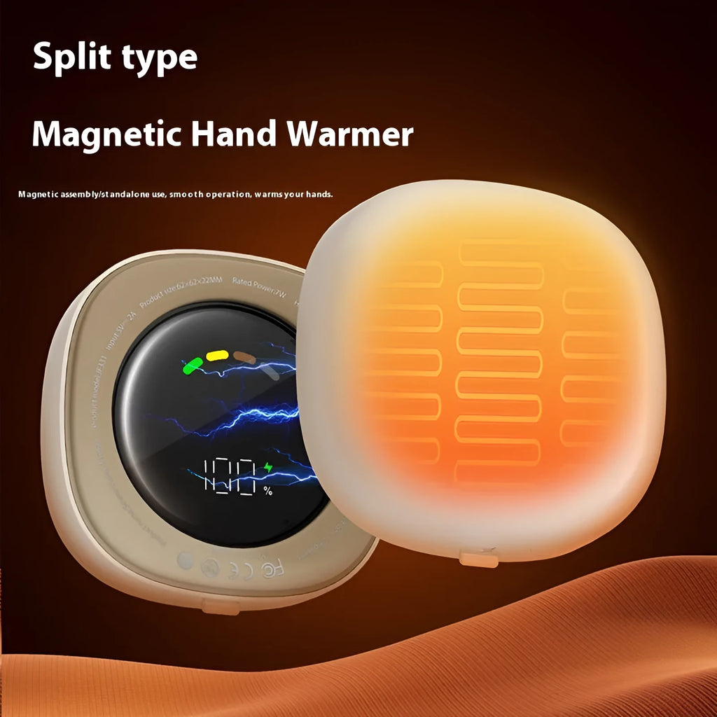 Mini portable USB hand warmer with plastic shell, double side heating, aluminium heat dissipation, in white colour