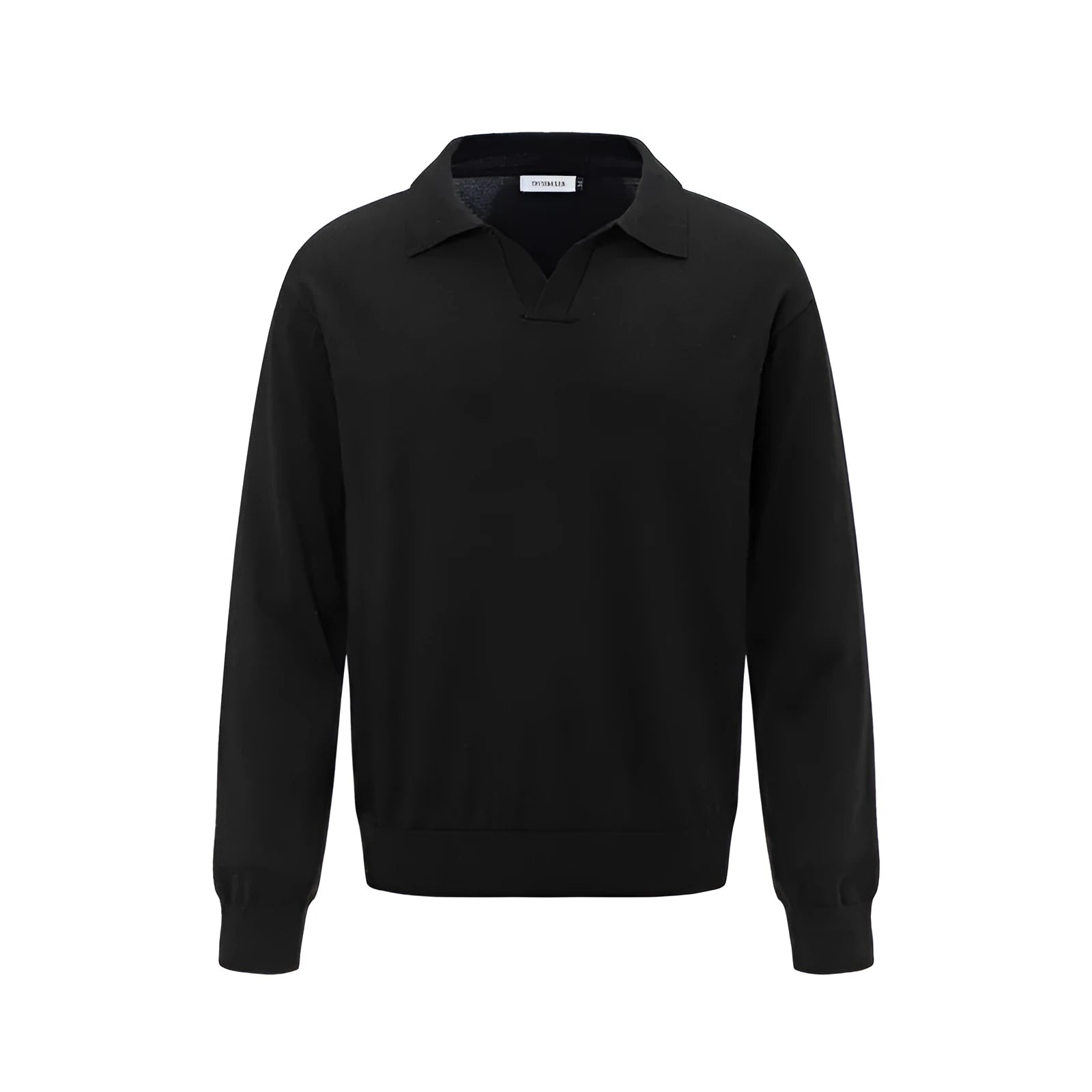 Men's loose fit casual pullover sweater in black, dark grey and beige colours with Asian sizing