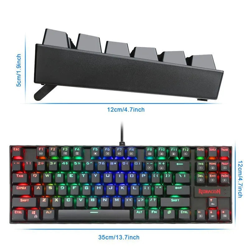 Monochrome wired mechanical gaming keyboard set with green axis switches, mouse, mouse pad, and headphones in coordinated black