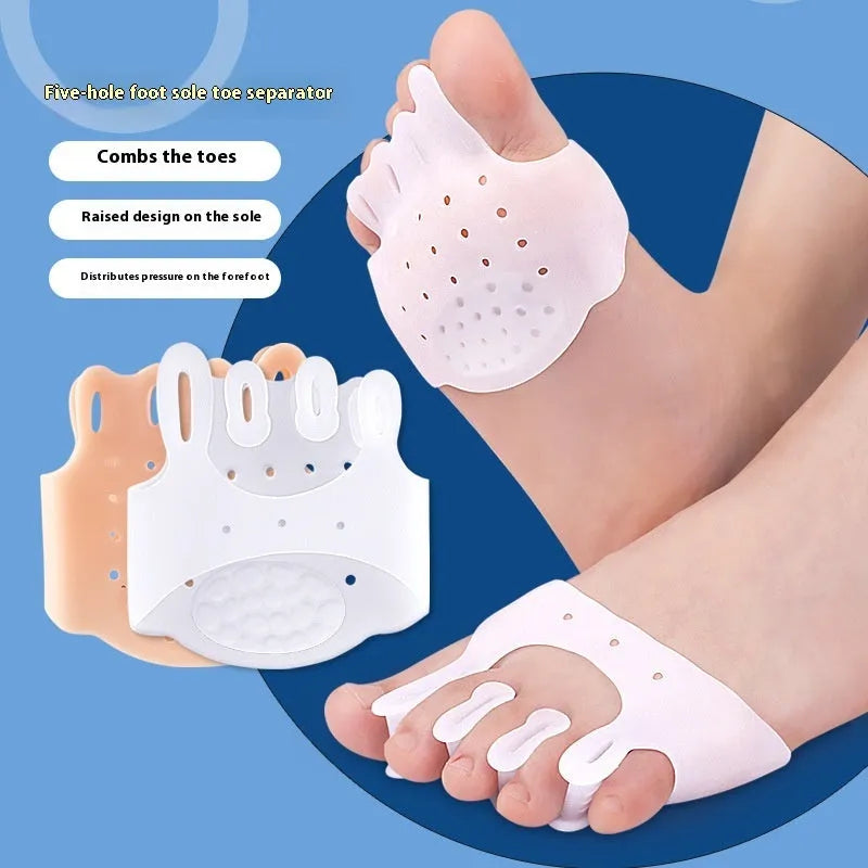 Hallux valgus split toe pad rectifier in SEBS material, skin color, average size