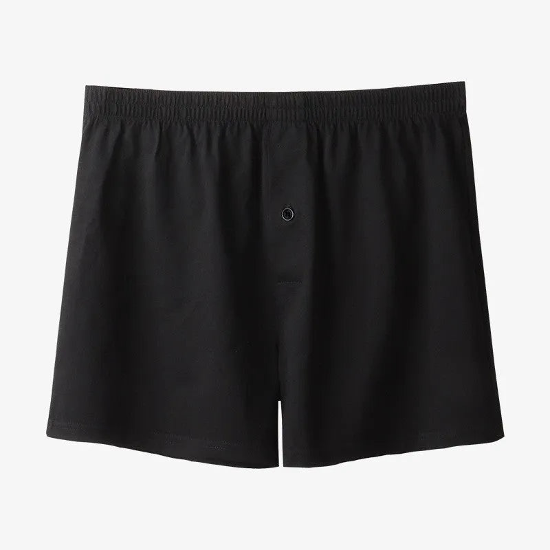 Men's pure cotton boxer underwear in light grey colour showing high waist and loose shorts design