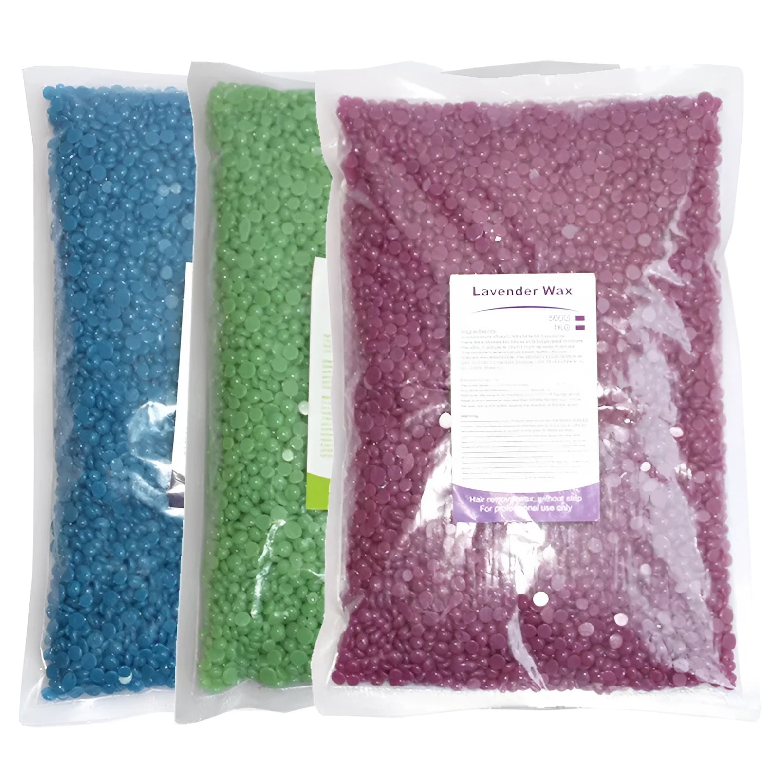 500g box of honey scented solid hard wax beans for paper-free hair removal, 18x29cm