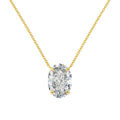 S925 sterling silver necklace with oval geometric ice flower pendant in electroplated platinum or gold finish