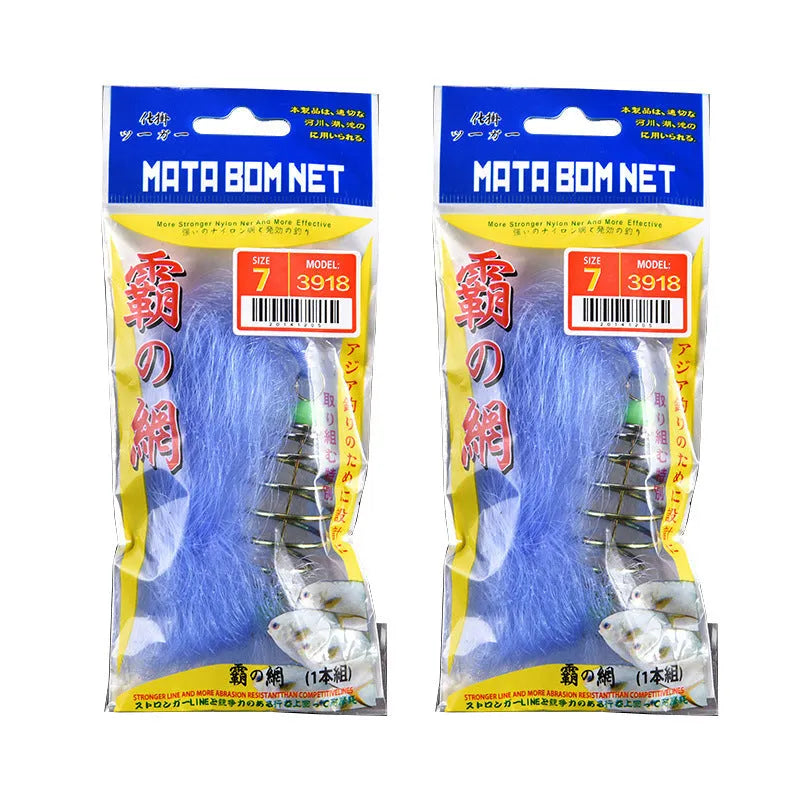 Hand sprinkle fishing net with explosive hook spring bait mechanism in multiple mesh sizes