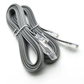 Silver grey CAT6 Ethernet network cable with RJ45 connectors, length 2 metres.