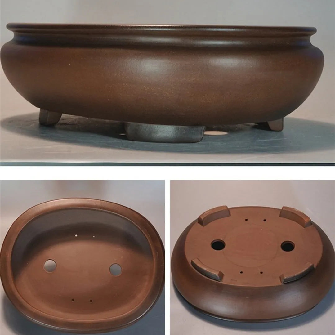 Purple clay handmade classical style flowerpot 58x47x18 cm for indoor desktop plants