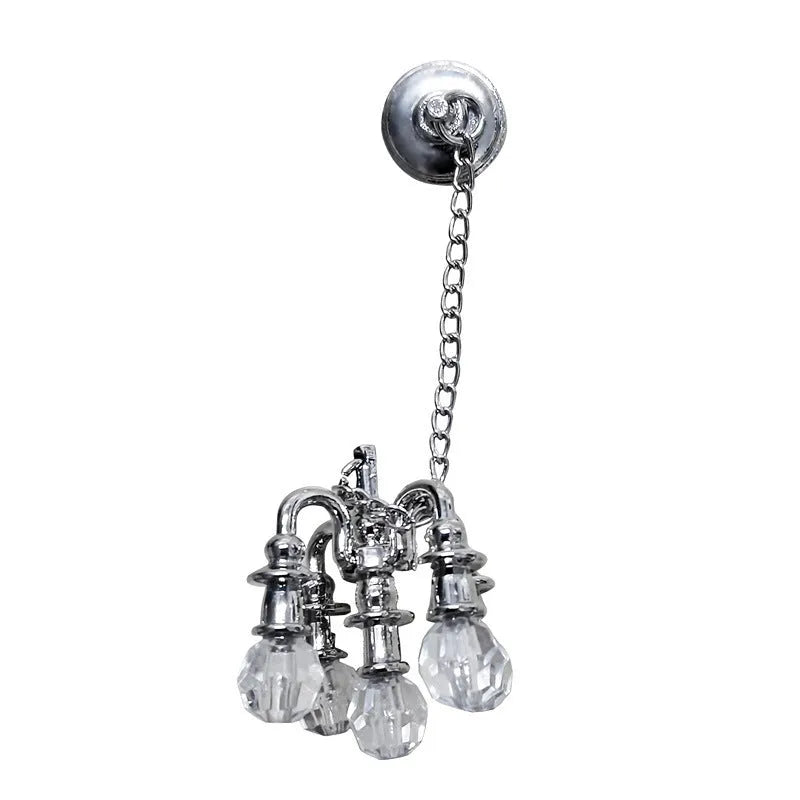 Mini retro metal ceiling light photo prop decoration in gold and silver 5x2cm