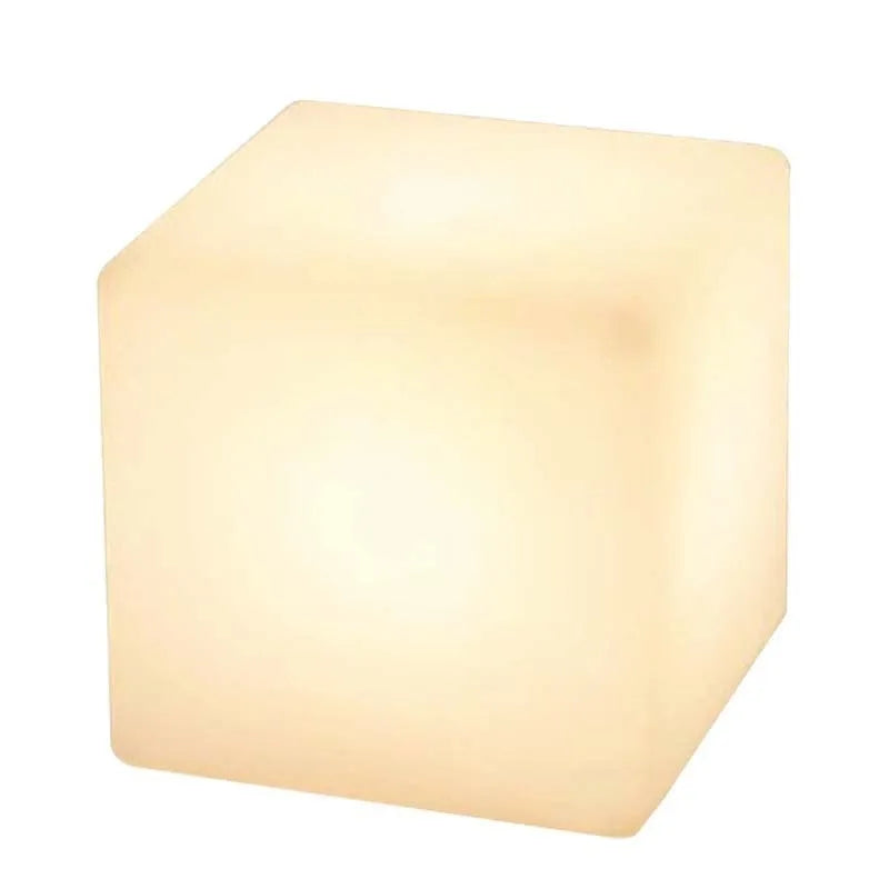 Waterproof LED cube stool light in modern square design for outdoor seating and lighting