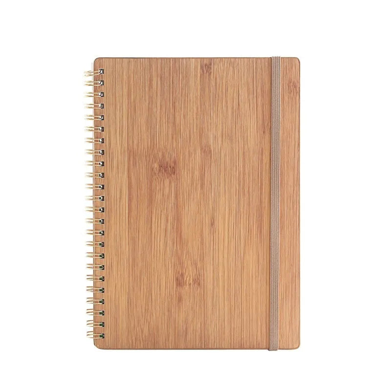 Erasable coil notebook with customisable cover options including black, blue, and wood grain designs.