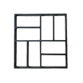 Plastic paving mould for DIY concrete garden path stones, available in 40x40cm to 50x50cm sizes, with style options A B C