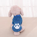 Two-legged wool dog sweater in solid colour for small and medium dogs, front view