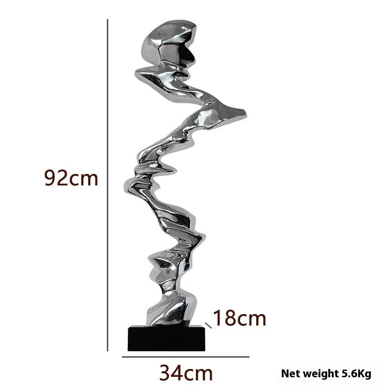Abstract still life resin sculpture ornament in modern minimalist style for hallway and living room decoration