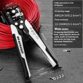 Fully automatic wire stripping pliers tool with high carbon steel blades for electrical work