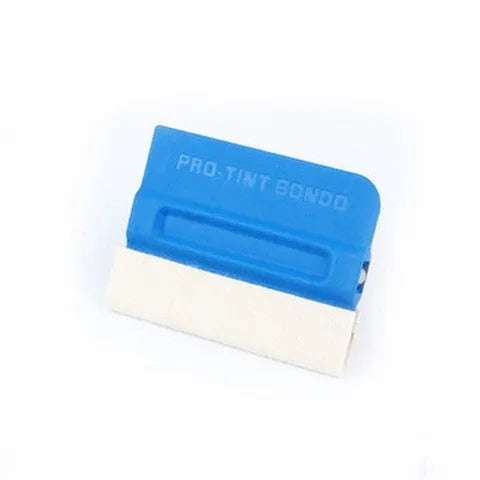 Film scraper tool with ABS plastic body and interchangeable deerskin or wool scraping surface for car vinyl wrap application