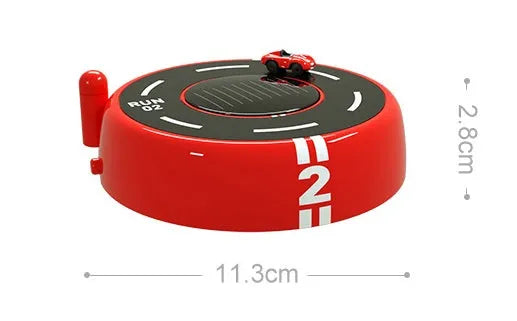 Round car-shaped solar aromatherapy decoration for vehicle interiors in choice of colours