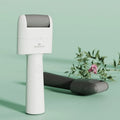 Electric foot callus remover in white with USB cable and cleaning brush for home pedicure