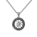 Silver stainless steel men's skull necklace with alloy pendant in six design variations