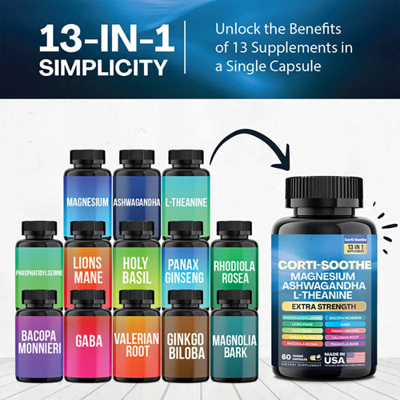 Bottle of 60 magnesium capsules made from South African drunken eggplant extract