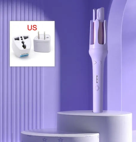 White brand automatic hair curler with 32mm barrel and choice of plug adapters