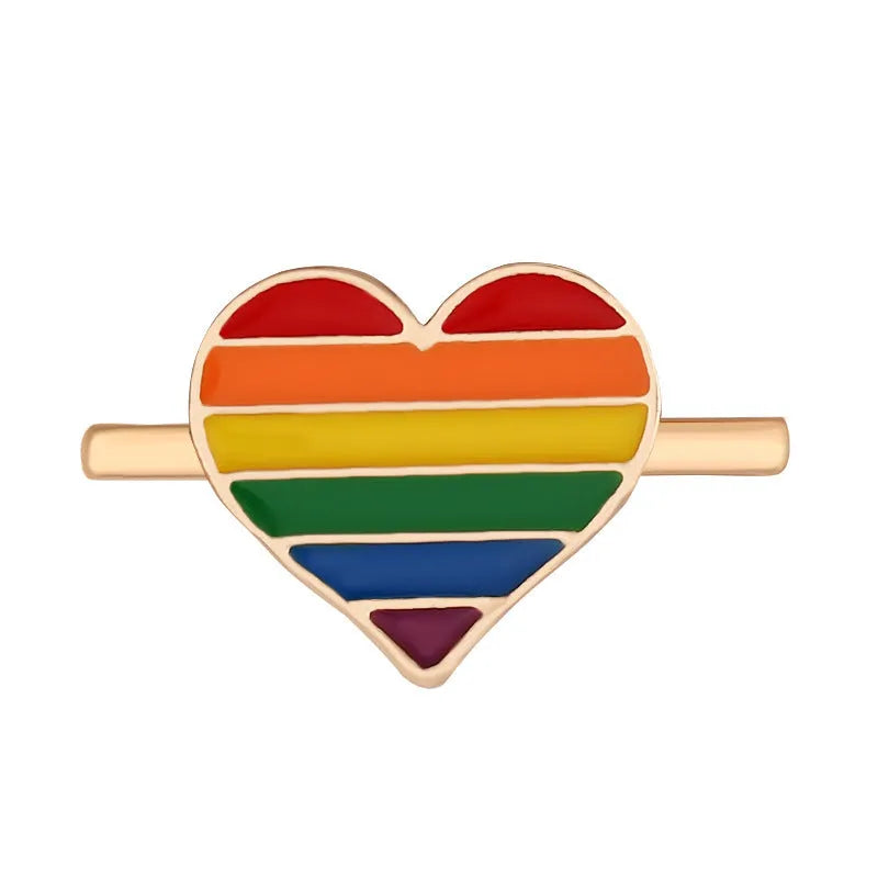 Cartoon rainbow love metal wall clock band for Apple Watch in simple style, colour BK446