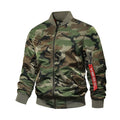 Men's thickened camouflage jacket in solid colour with side pockets, available in plus sizes