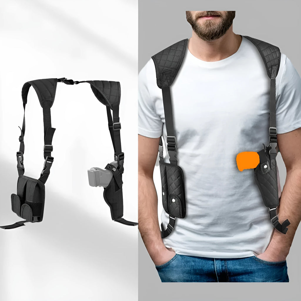 Black Oxford cloth underarm accessory kit shoulder holster with anti-theft clip for outdoor sports