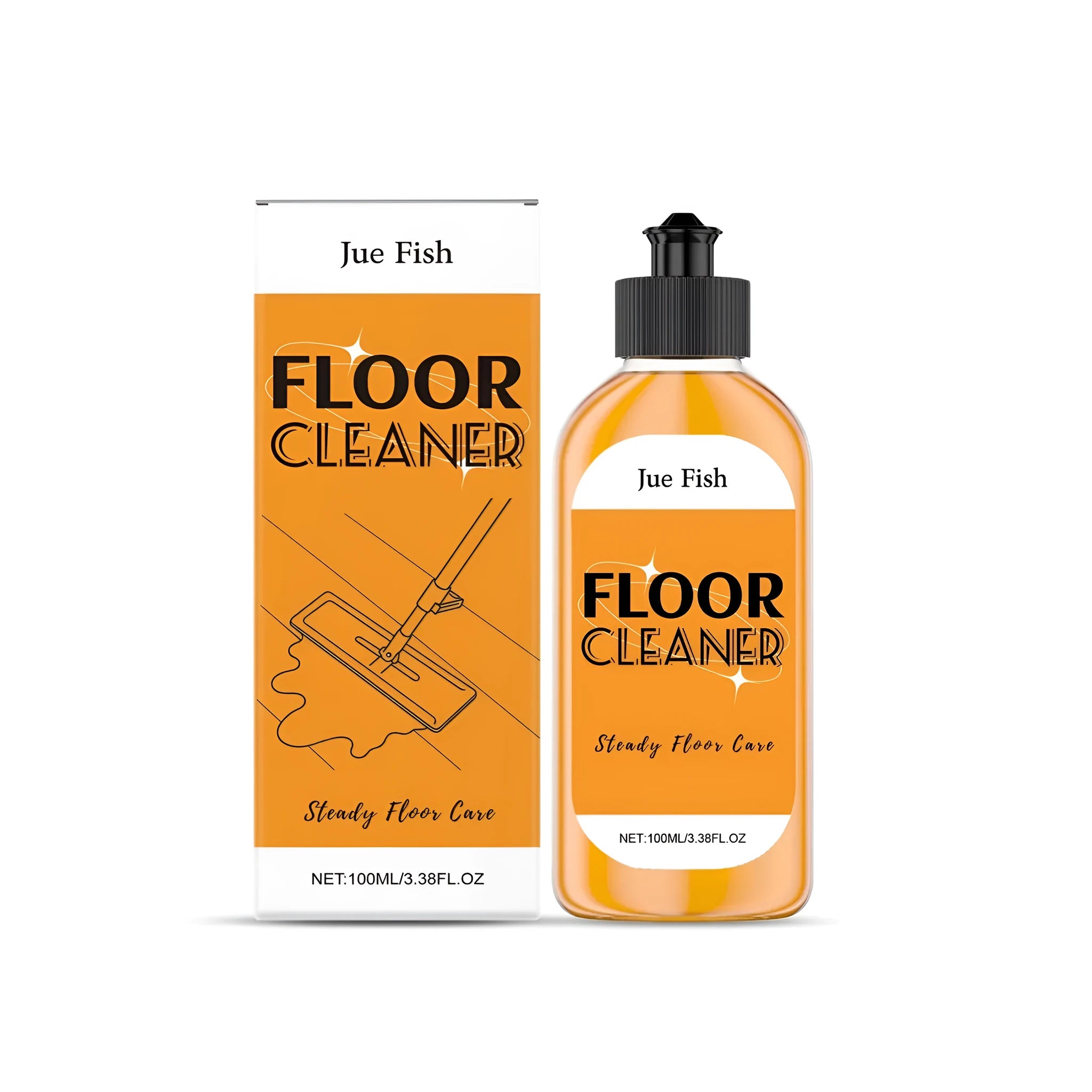 100ml floor cleaner bottle with lemon scent liquid for hard floors
