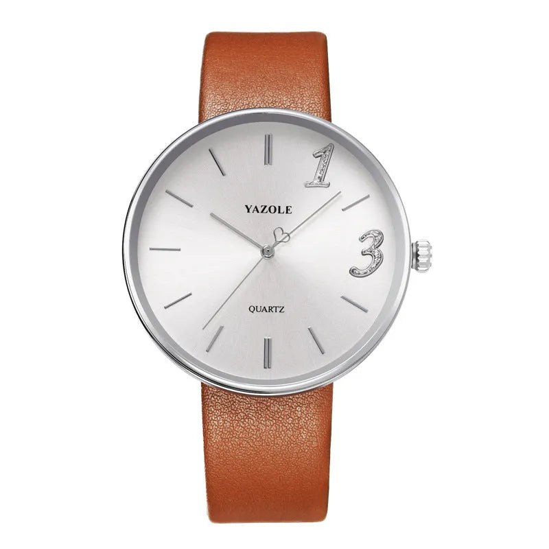 Pair of matching couple watches with quartz movement, 43mm and 36mm dials, mineral glass, and 3ATM water resistance
