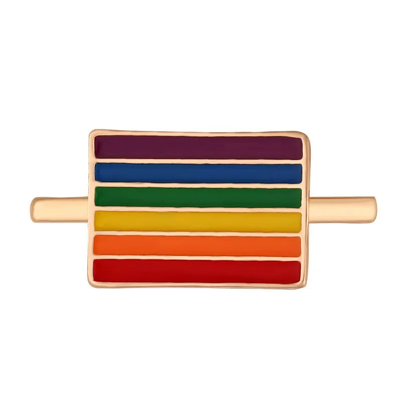 Cartoon rainbow love metal wall clock band for Apple Watch in simple style, colour BK446