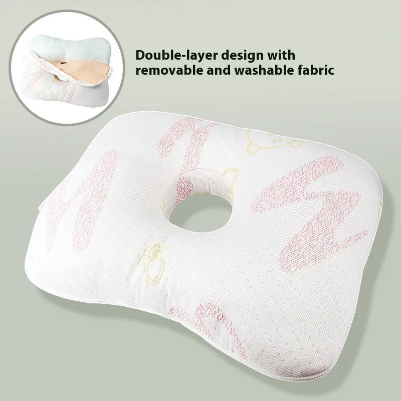 Beauty salon single hole ear pillow in New Chinese style, showing dimensions 39x28x6cm.