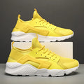 Men's low-top casual lace-up trainers in fluorescent colours with mesh upper and cross shoulder strap