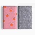Colourful double-sided pet blanket with dinosaur and cartoon bear patterns on cotton velvet.