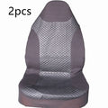 Black quilted universal car seat cover made of PU and polyester fabric with plastic fitting hooks