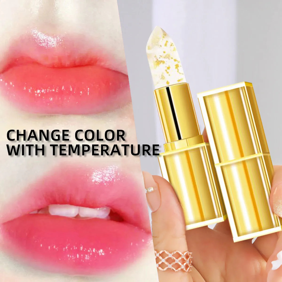 Anti-smudge gilding lipstick in warm colour-changing YB1001 shade, 3.5g content