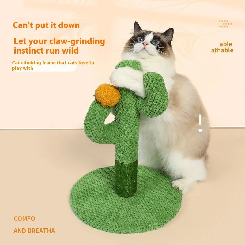 Masson cactus design cat scratching post and climber made from cotton thread