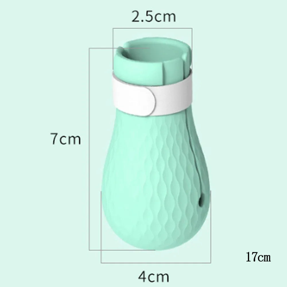 Four bright green silicone cat scratch protection gloves for pet handling.