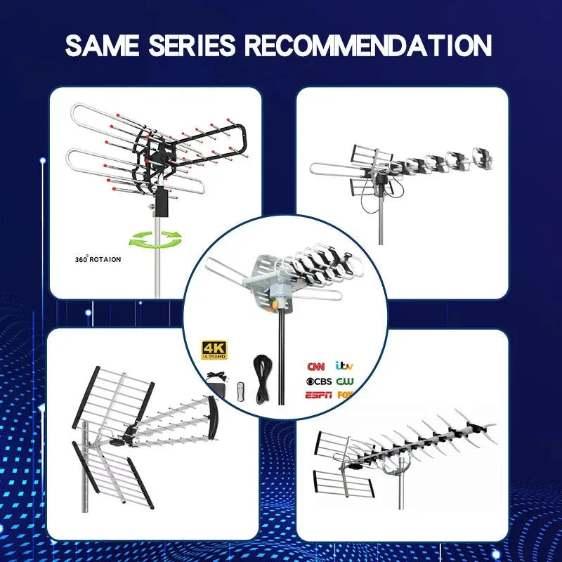 GR-1002 outdoor rotatable digital television antenna with high gain for UHF reception