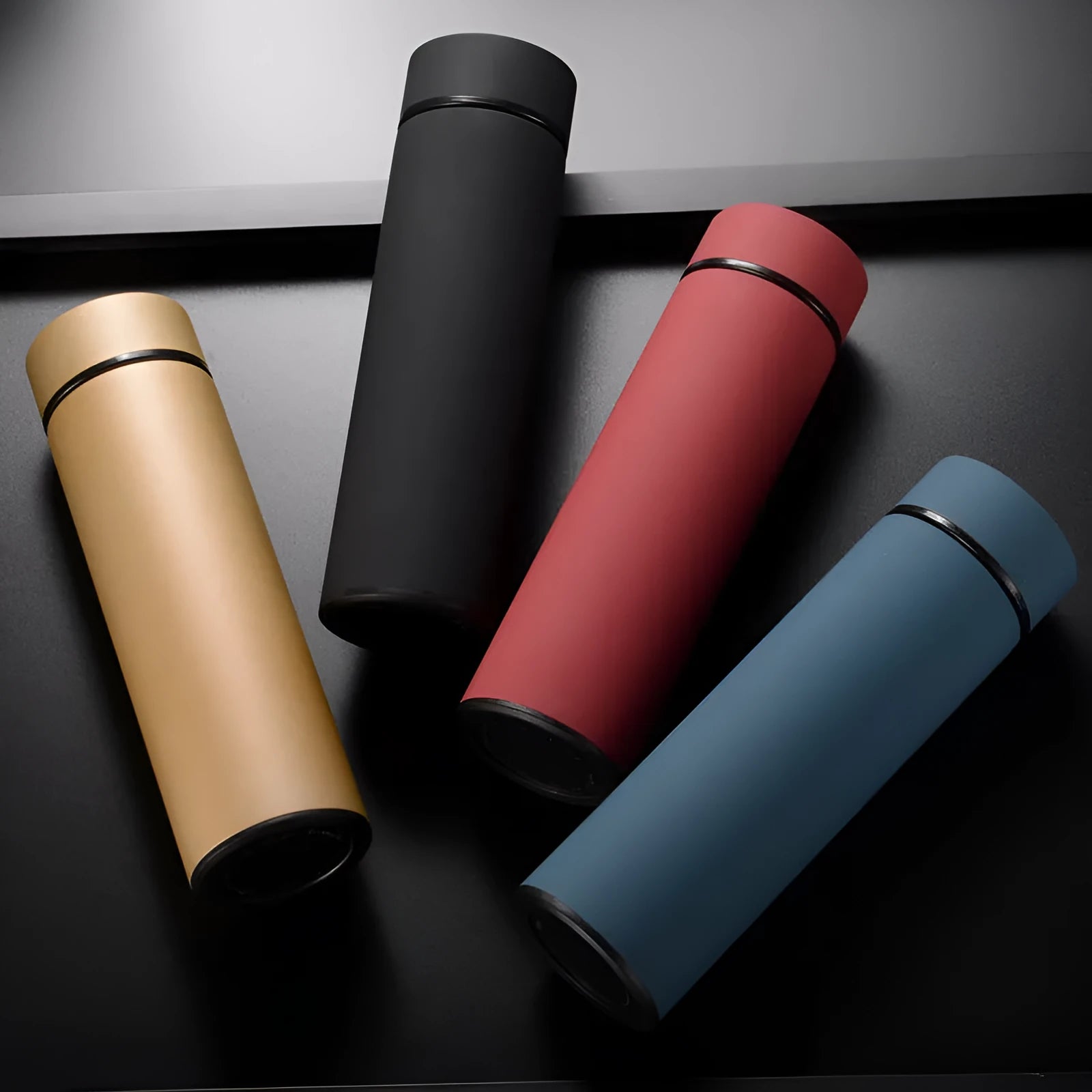 450ml stainless steel water bottle with double-wall vacuum insulation and copper coating