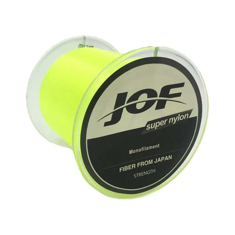JOF 8 strand braided PE fishing line 500m spool in green with line specifications on label